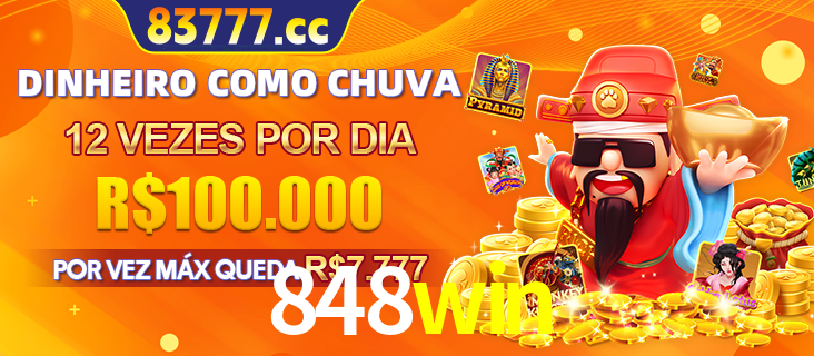 Banner do programa de recompensas Recomende para amigos do 848win, detalhando os bônus por convidar amigos, com prêmios que chegam a R$288.888.