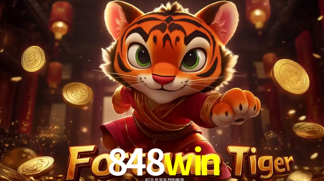 O carismático mascote do jogo de slot Fortune Tiger, um tigre fofo em pose de artes marciais, pronto para trazer sorte e multiplicadores de ganhos no cassino online 848win.